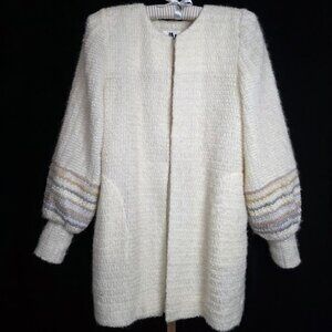 MJ Seattle Vintage Mohair Blend Sweater Cardigan M